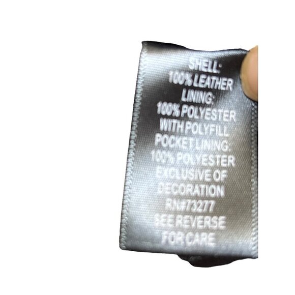 Croft & Barrow Leather Jacket Black Women Medium Zip-in Quilted Lining - Picture 9 of 11